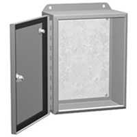 HAMMOND, EJ664, NEMA 4 & 12, ECLIPSE JUNIOR, ENCLOSURE WITH PANEL - 6" X 6" X 4" - STEEL/GRAY