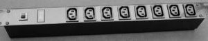 15A 6 Outlet Strip w/ switch, 15 ft. cord - Outlets Front - Black