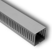 IBOCO T1E-2222W, OPEN NARROW SLOT, RIGID PVC, INCLUDING COVER, 2-1/4"  x  2-1/4"
