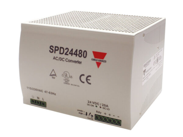 CARLO GAVAZZI SPD244801 POWER SUPPLY, 90-264VAC INPUT, 24VDC OUTPUT, 480W