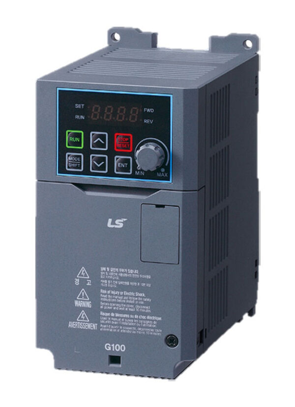 LSLV0008G100-2EONN LS ELECTRIC VFD, 6040000200, HD 1HP, ND 2HP, 5A, 200-240 VAC,  IP20 - free shipping